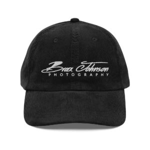 Brax Johnson Photography Logo Vintage Corduroy Cap Hat