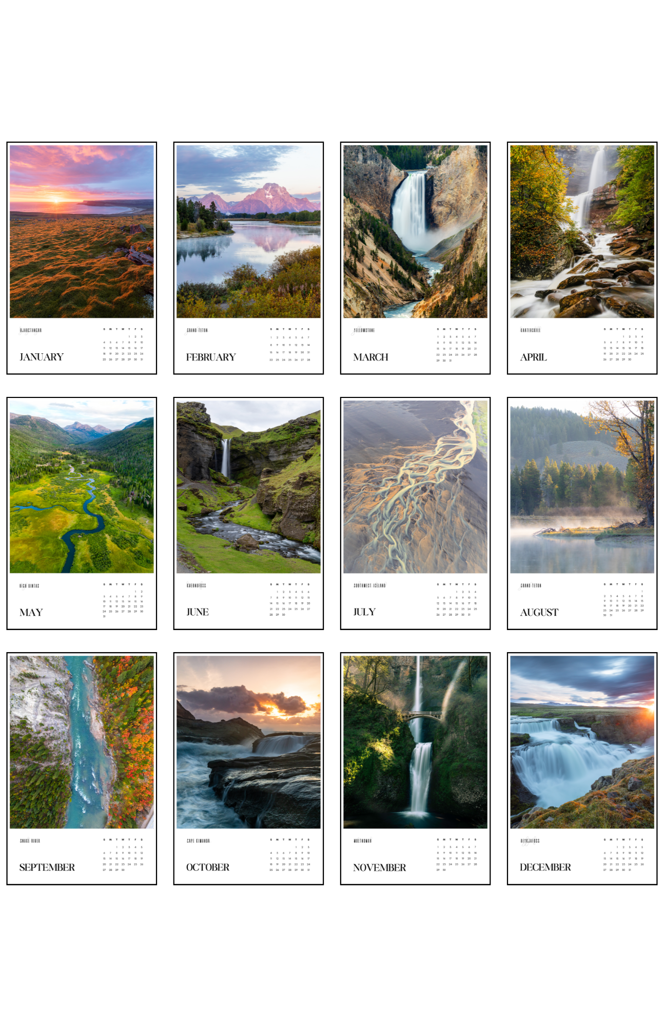 Water: A Journey Through Nature's Most Captivating Landscapes Calendar - 11x17 - Image 2
