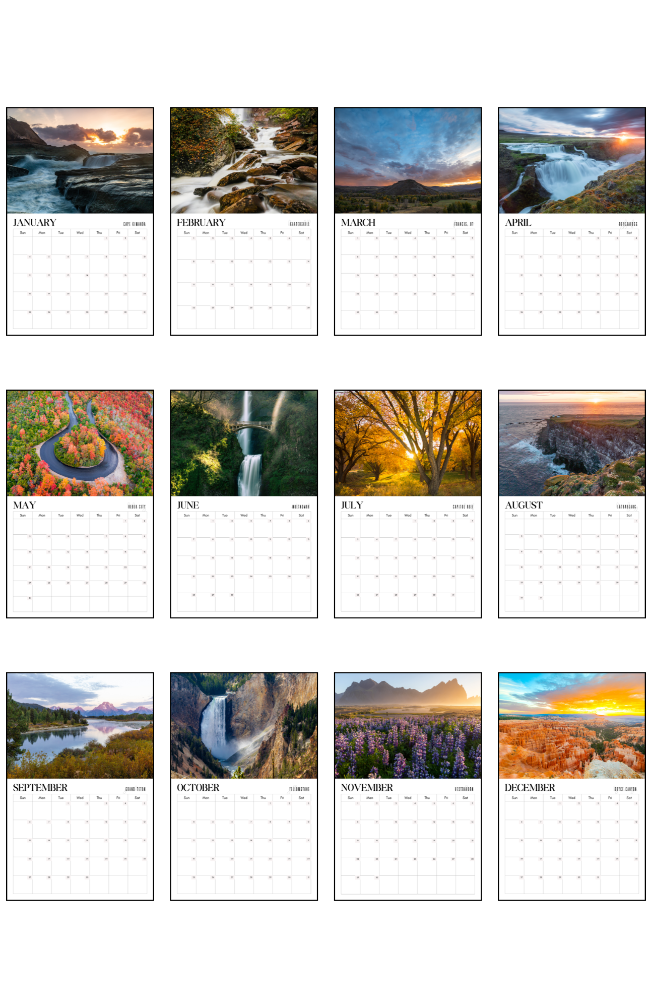 This Year in View: A 2024 Photographic Journey Calendar - 11x17 - Image 2