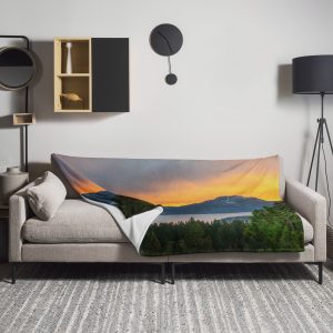 Sunset Serenity Throw Blanket – Grand Teton & Majestic Mountain Range